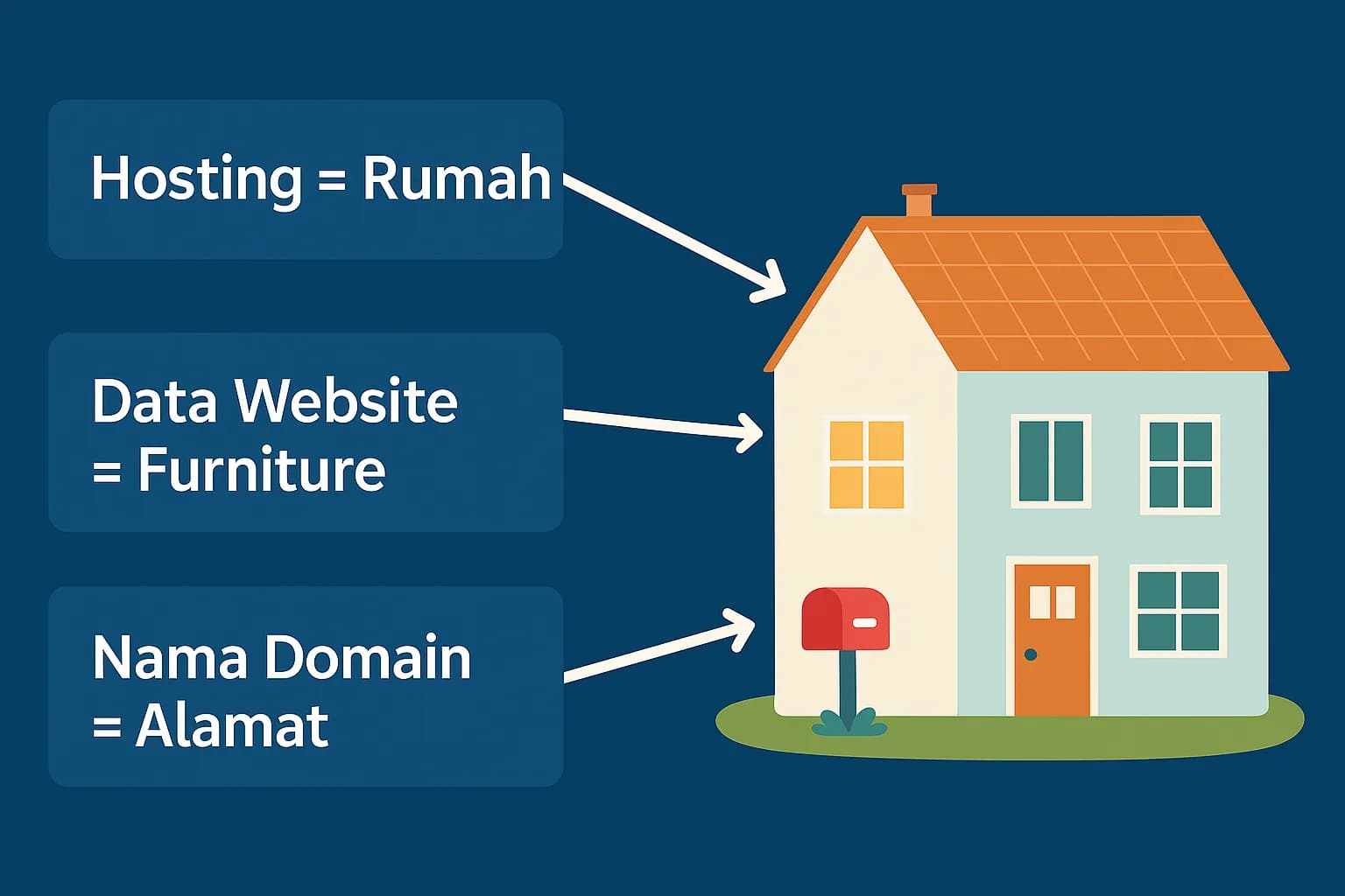 Bedanya hosting dengan domain