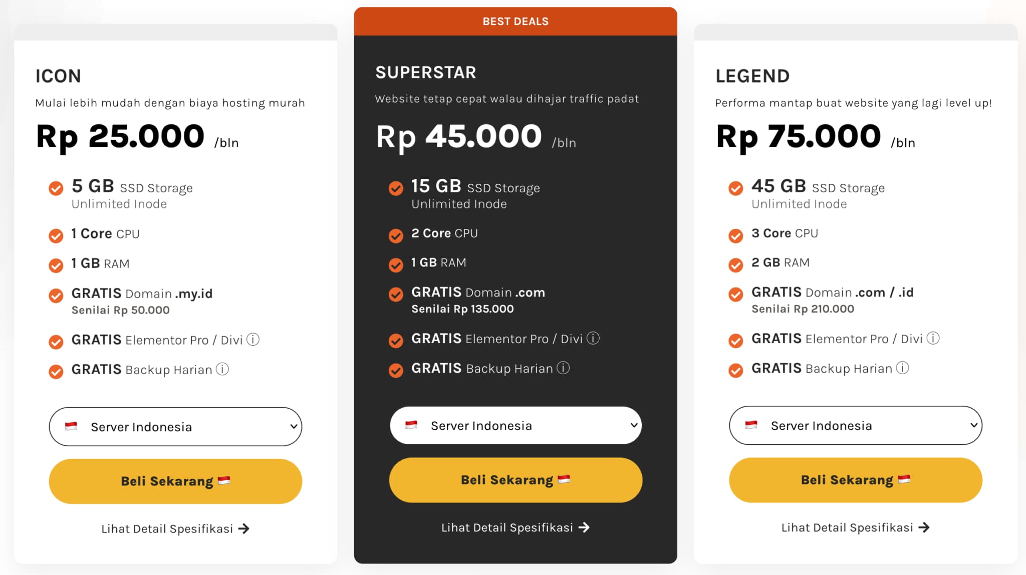 Harga Hosting Jagoan Hosting update 27 Februari 2025
