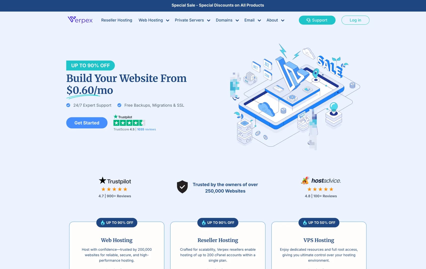 Verpex Hosting screenshot 1