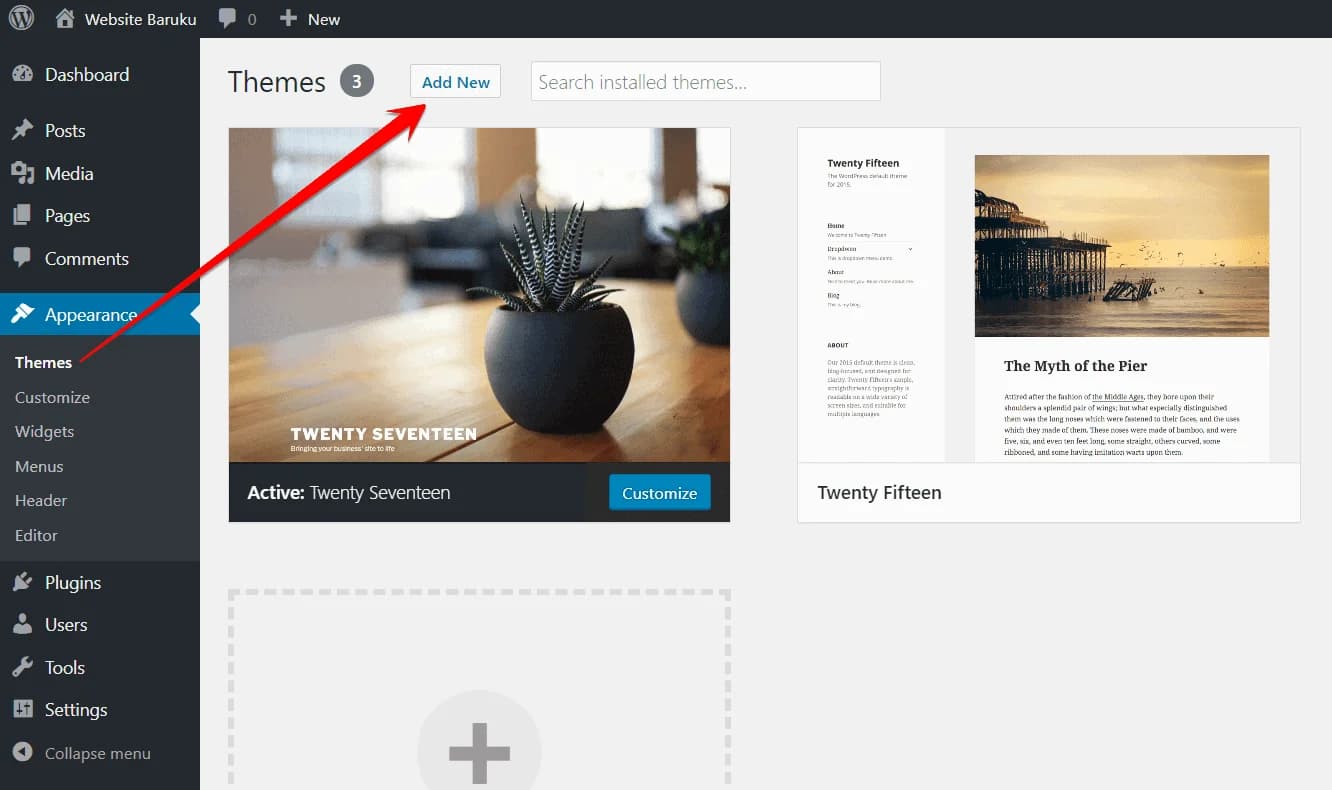 Cari-tema-gratis-di-WordPress
