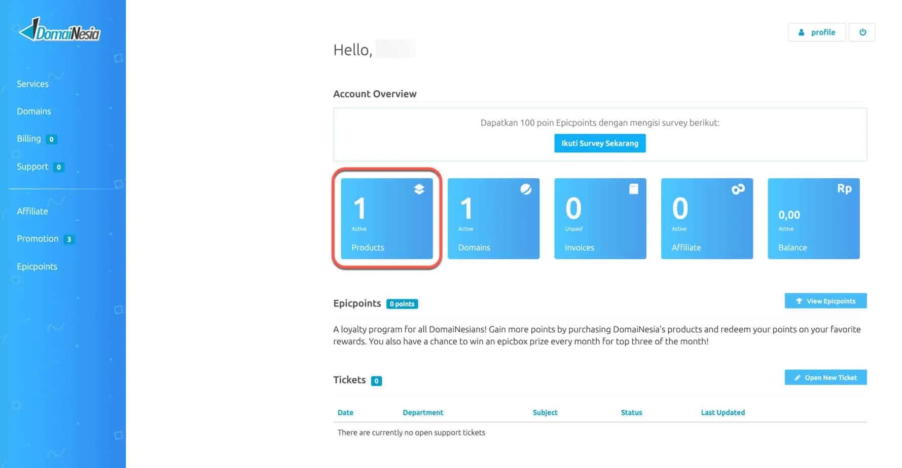 Klik bagian products