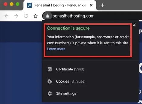 Menggunakan SSL