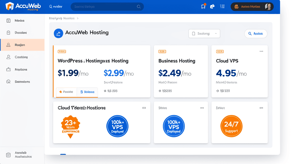 AccuWeb Hosting screenshot 1