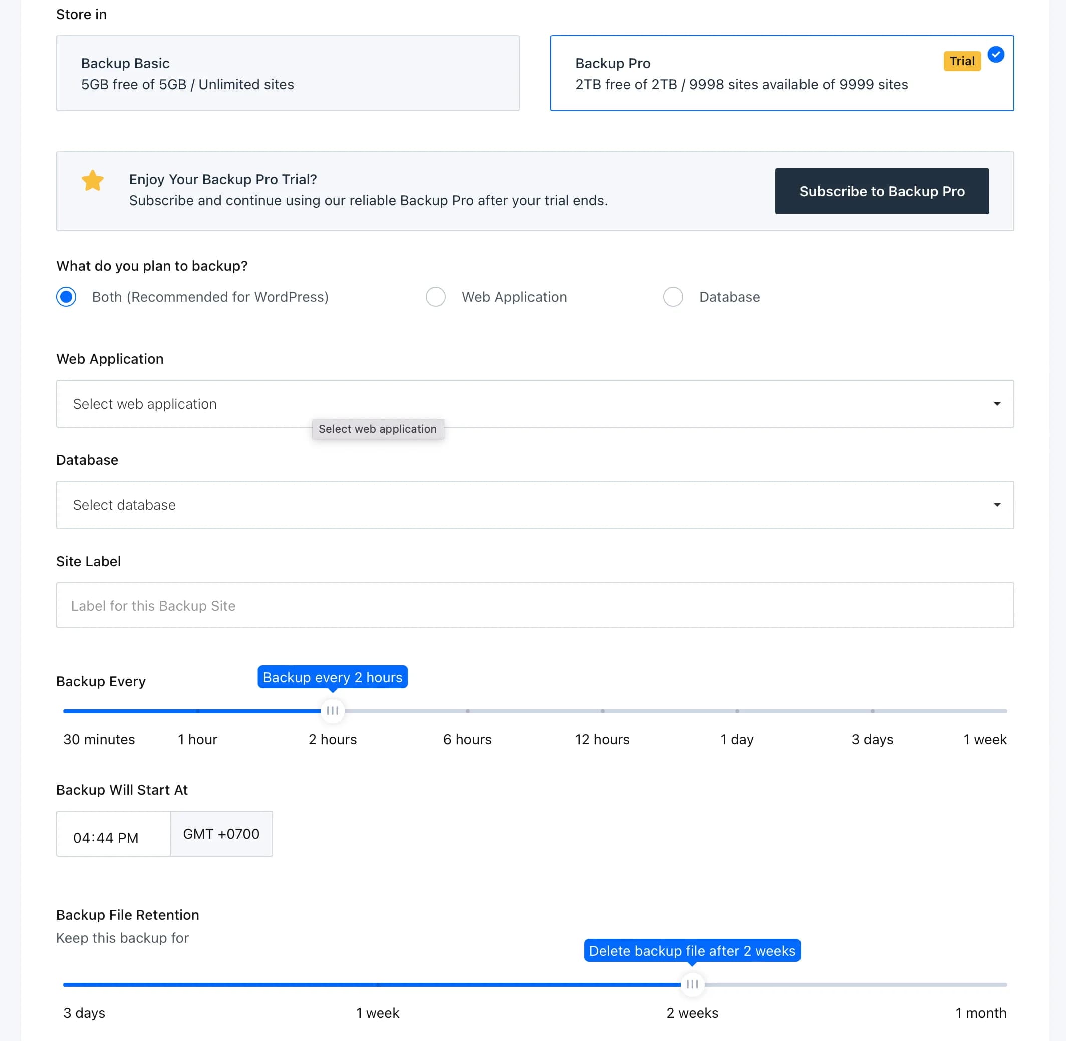 Sistem Backup di RunCloud