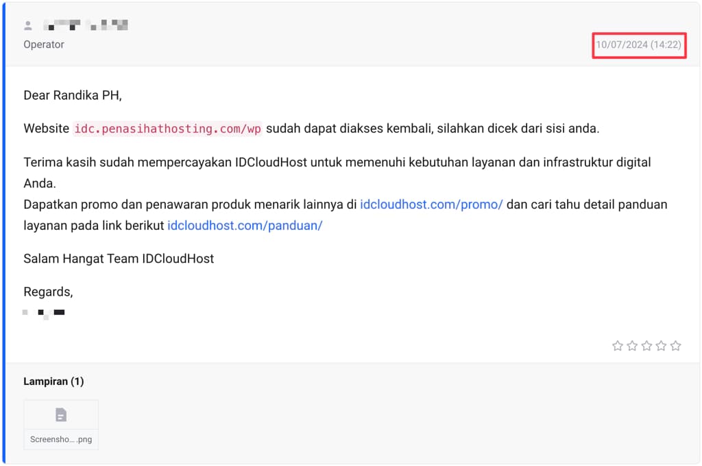 Pengujian support IdCloudHost 3 Pengujian Support Idcloudhost 3