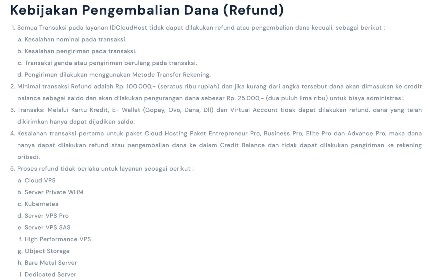 tidak ada garansi di idcloudhost tidak ada garansi di idcloudhost
