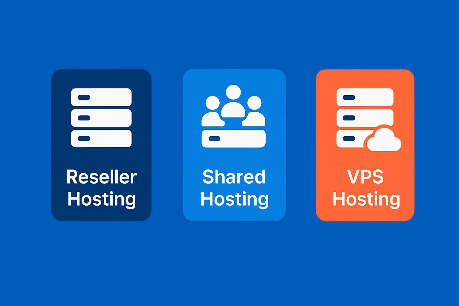 Perbedaan Reseller Hosting, Shared Hosting, dan VPS Hosting
