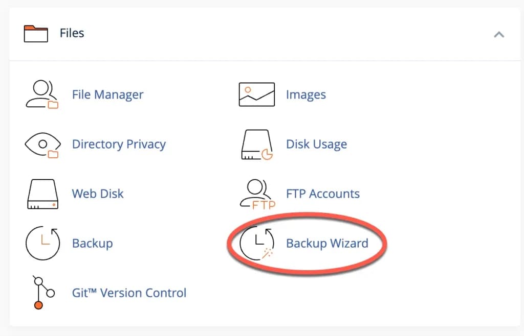 Backup di cPanel Backup di cPanel