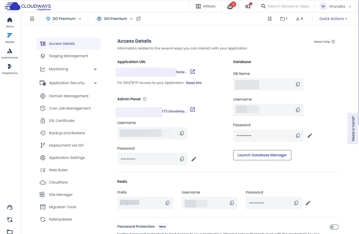 akses website/aplikasi di Cloudways