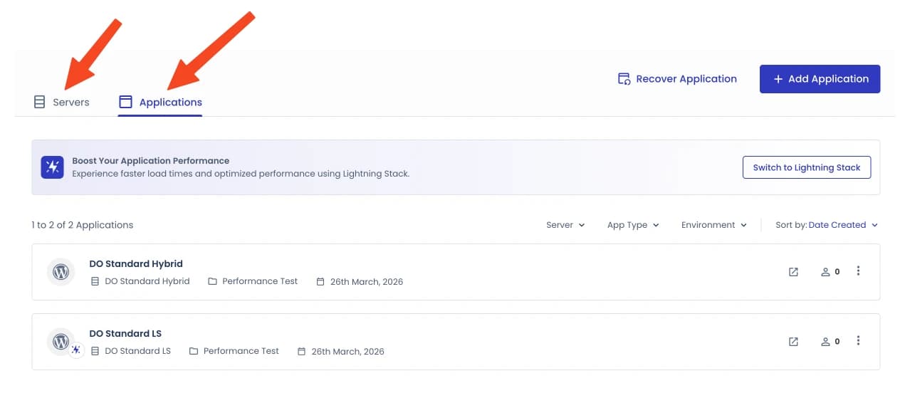 servers dan applications beda server dan application