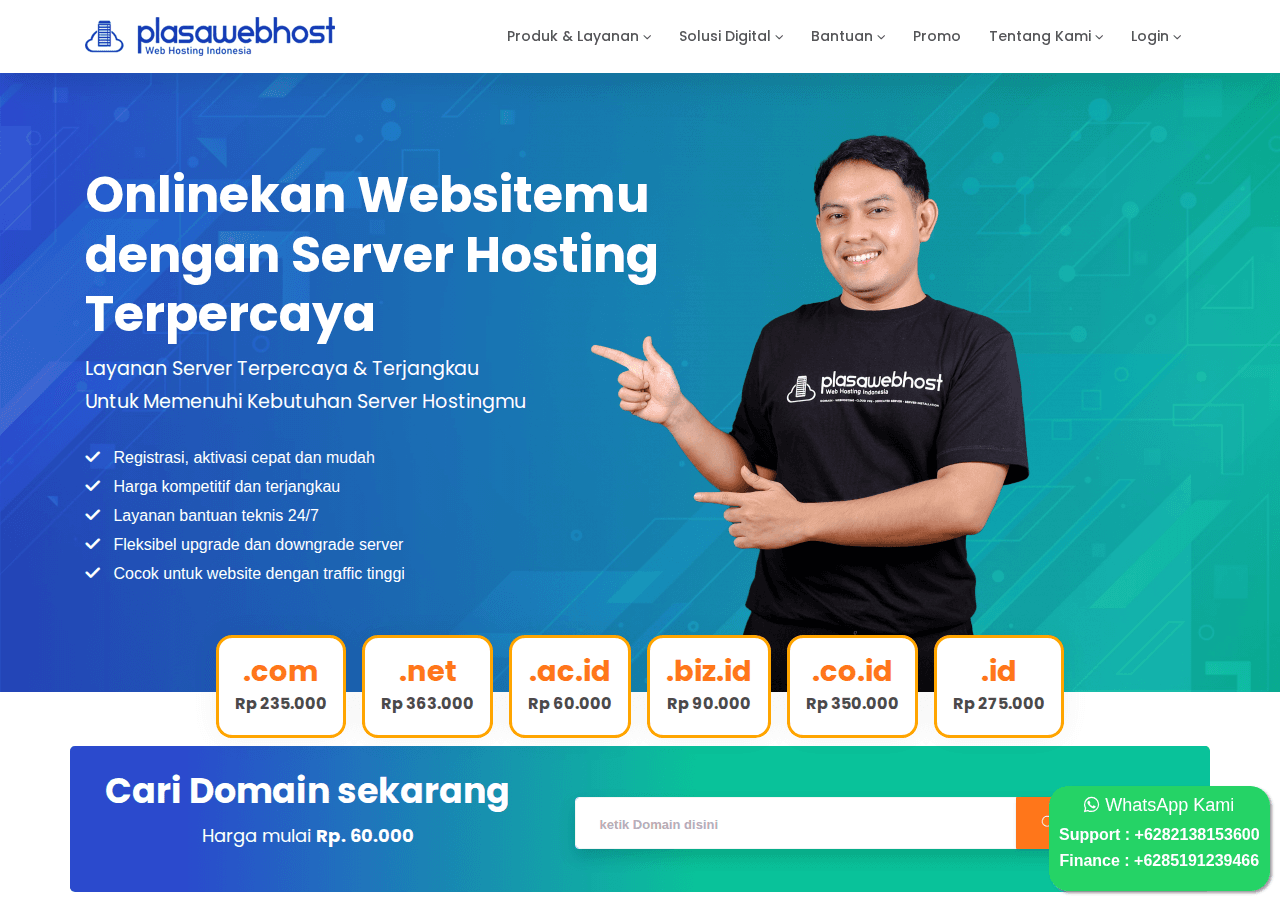 Plasawebhost screenshot 1