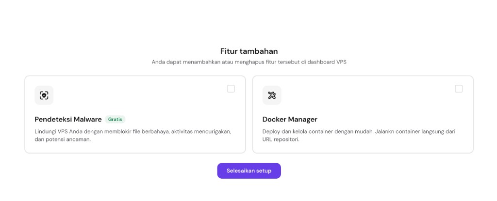 Fitur tambahan: Pendeteksi Malware gratis dan Docker Manager