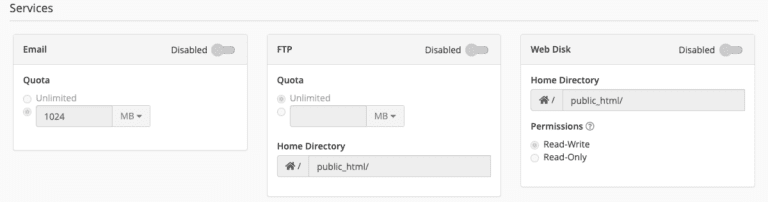 service cpanel