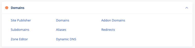 Domain cpanel