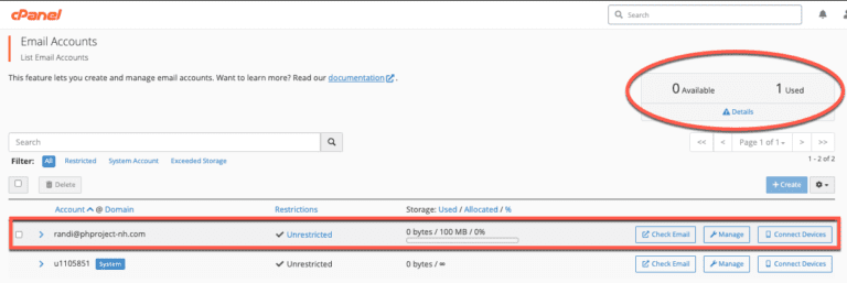 succes cpanel