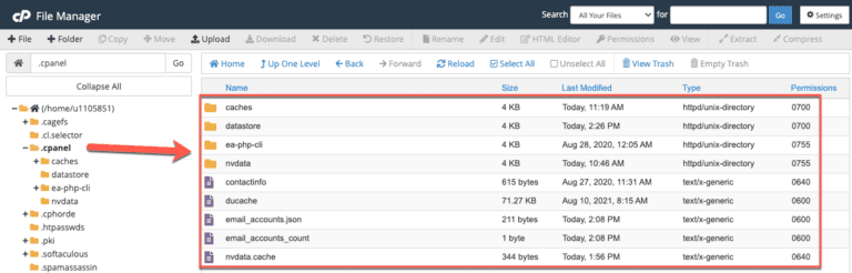 klik cpanel file manager