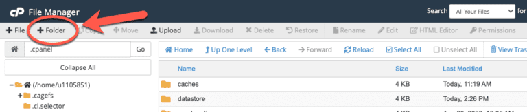 add folder cpanel