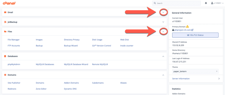 Membuka cPanel