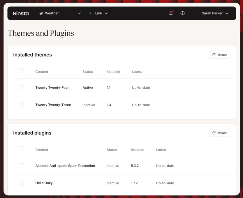 Kinsta Update Plugin